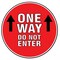 Signmission One Way Do Not Enter Non-Slip Floor Graphic, 16in Vinyl Decal, 16" x 16", FD-X-16-99978 FD-X-16-99978 - alternate 1